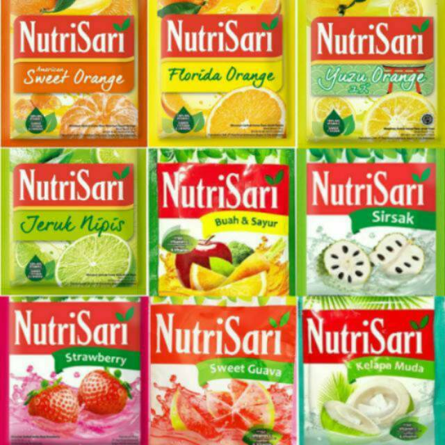 

Minuman Nutrisari Sachet All Variant -- 10 Sachet x 14 gr