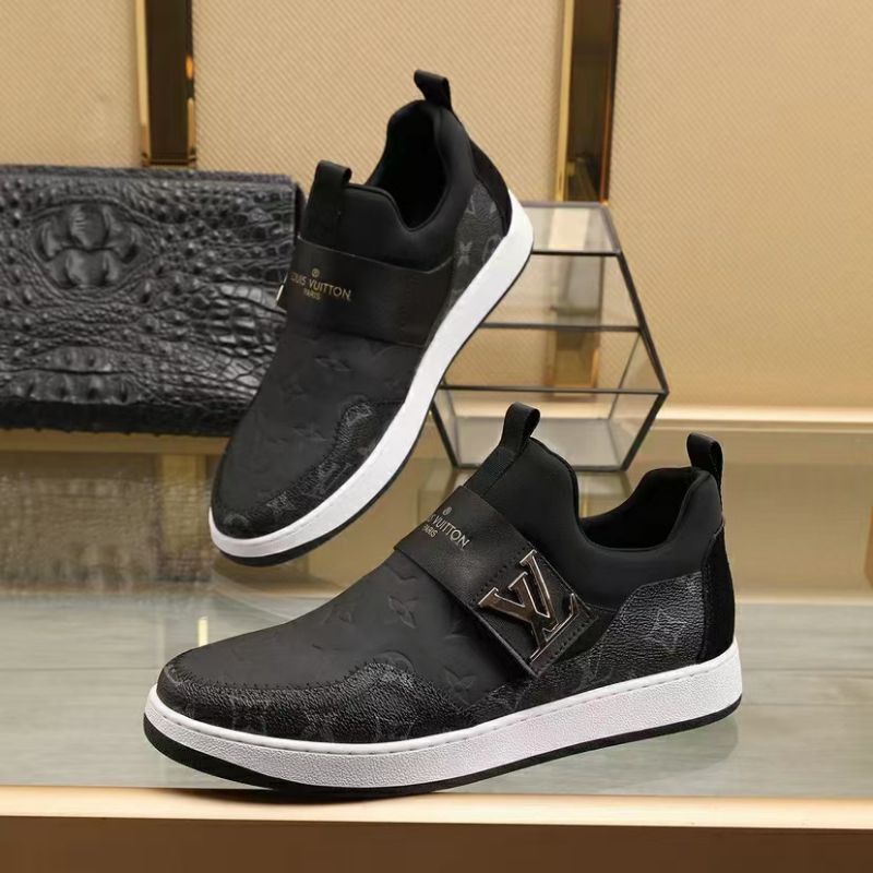 SEPATU SNEAKER PRIA LV BLACK ECLIPSE MIRROR