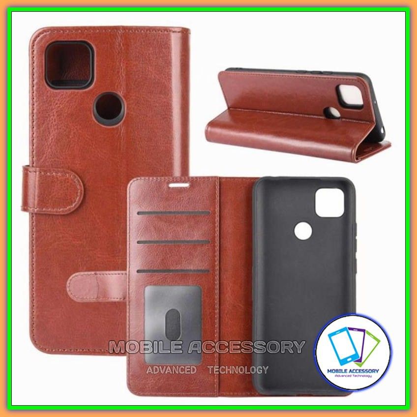 Flip Case Xiaomi Redmi 9C Redmi9C Flip Cover Wallet Dompet Kulit Leather Case Kartu Casing Murah
