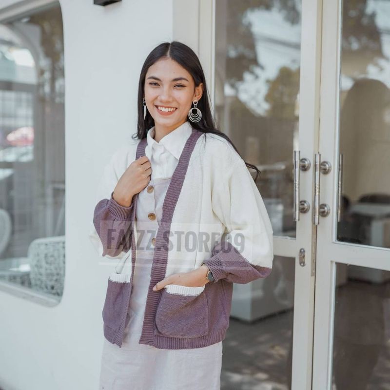 CLARA CARDIGAN RAJUT OVERSIZE MIXX/CARDIGAN RAJUT WANITA PREMIUM STORE09 MURAH