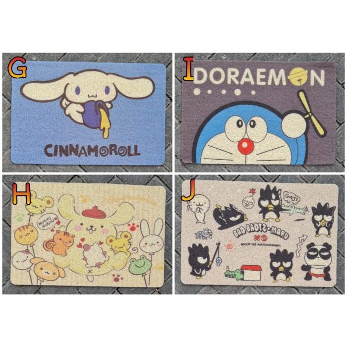 Keset Kaki Bihun Model Kotak Bahan Karet Karakter Melody Hk Doraemon