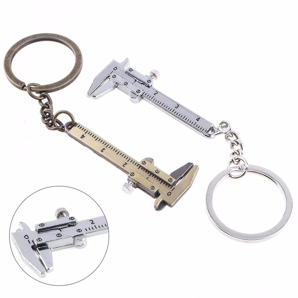 QUINTON Vernier Caliper Keychain Portable Mobile Subsection Pendant Gadget Car Keychain Penggaris Mini Vernier Caliper Pengukur Pengukur