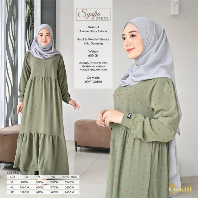 [NEW] SYAFIA DRESS ORI QUAIL HIJAB