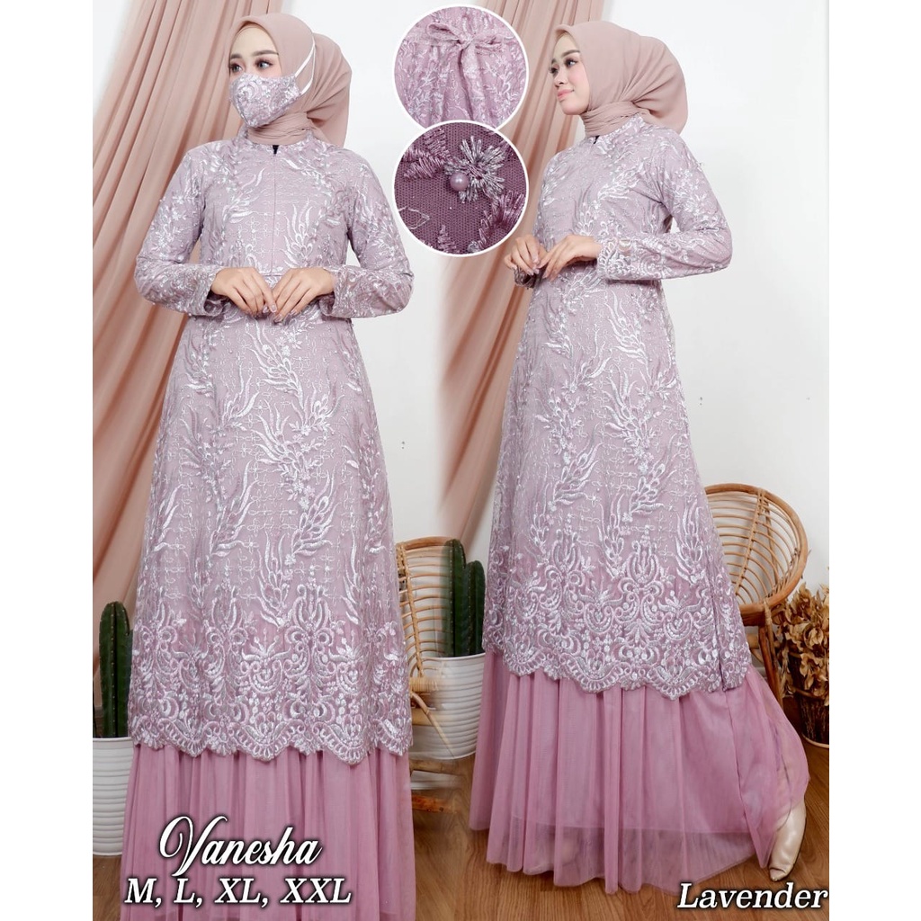 Gamis Tutu Vanesha AD / Gamis Tutu Busui / Kebaya Busui / Dress Kondangan / Kebaya Modern