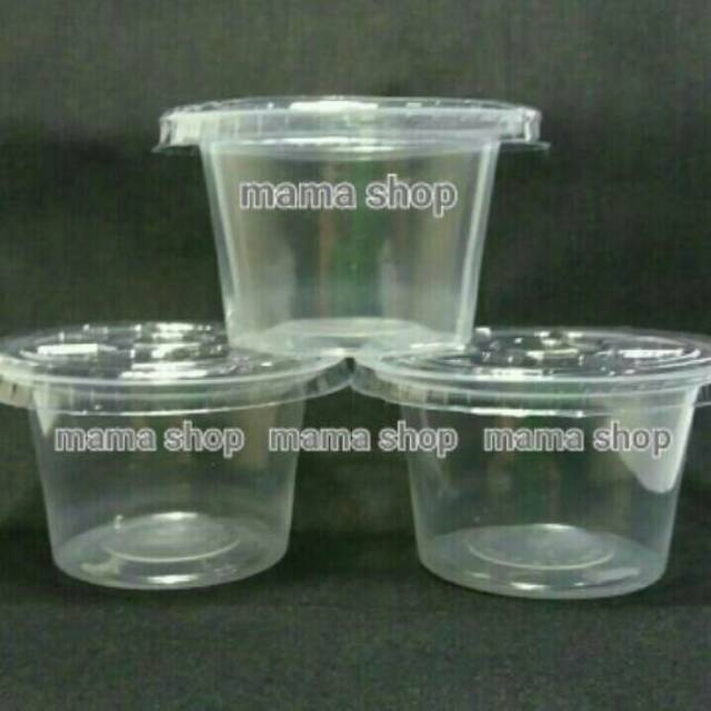 25 Cup Puding 60 ml Es Cream Eskrim Jelly Agar Agar Gelas Plastik Kecil merk SP bahan PP