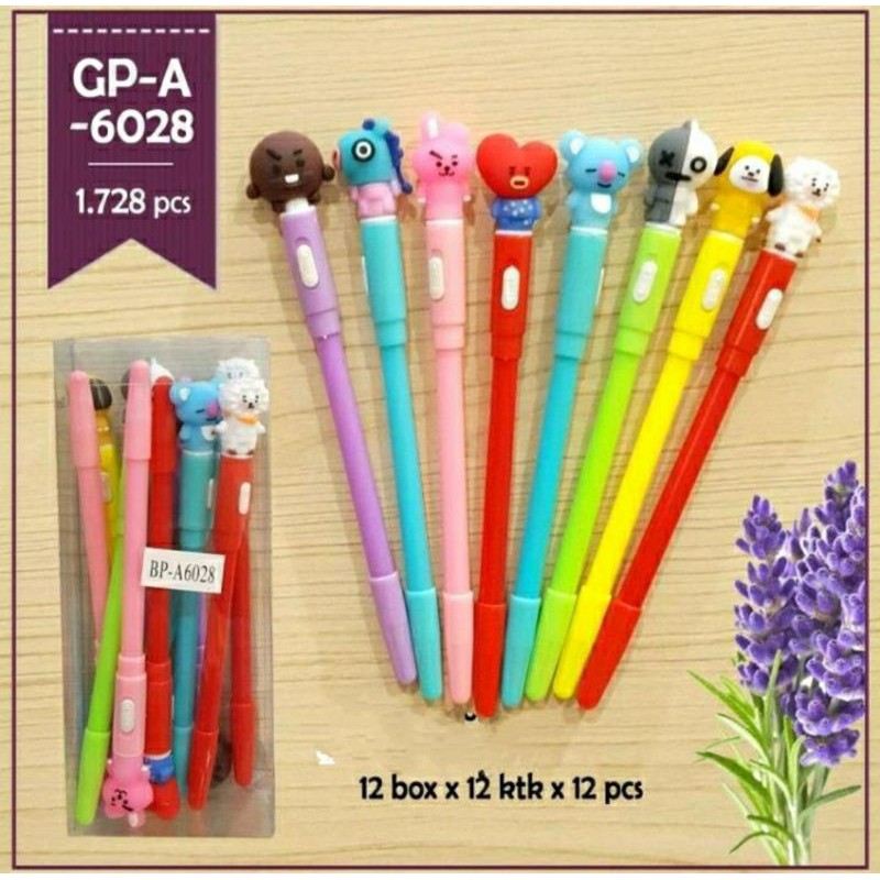 

Pen gel bts atau bt21 lampu disko 12 pcs