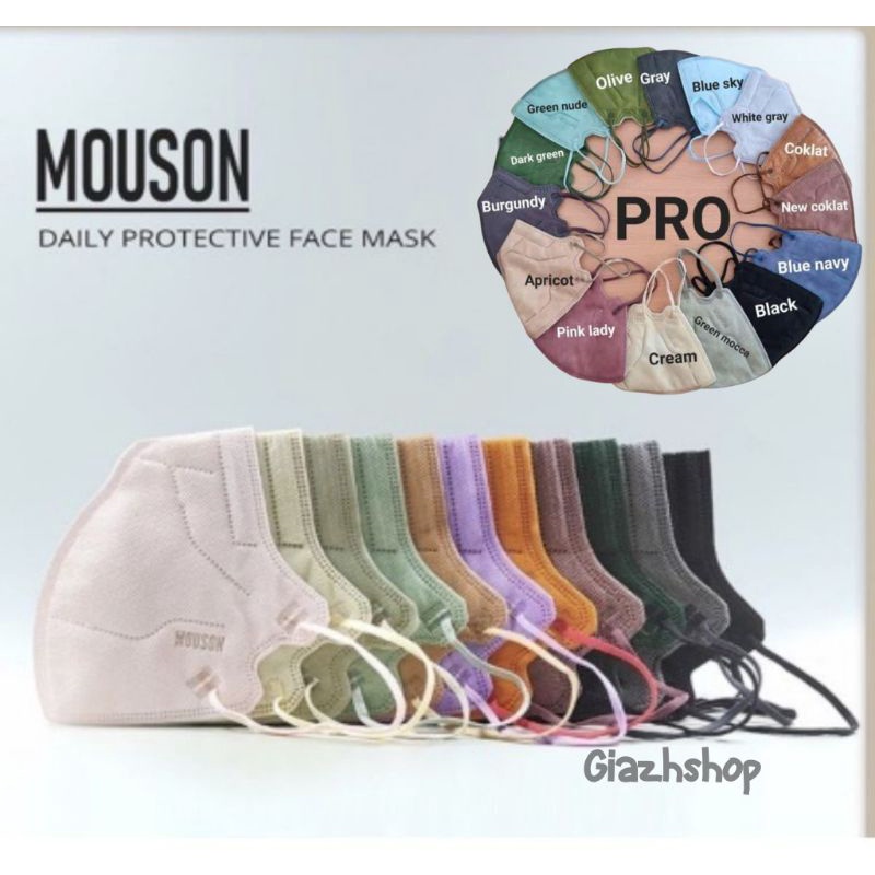 Masker Pro Kn95 Isi 10pc Mouson Medis Earloop Warna soft Cewek Cowok Nude