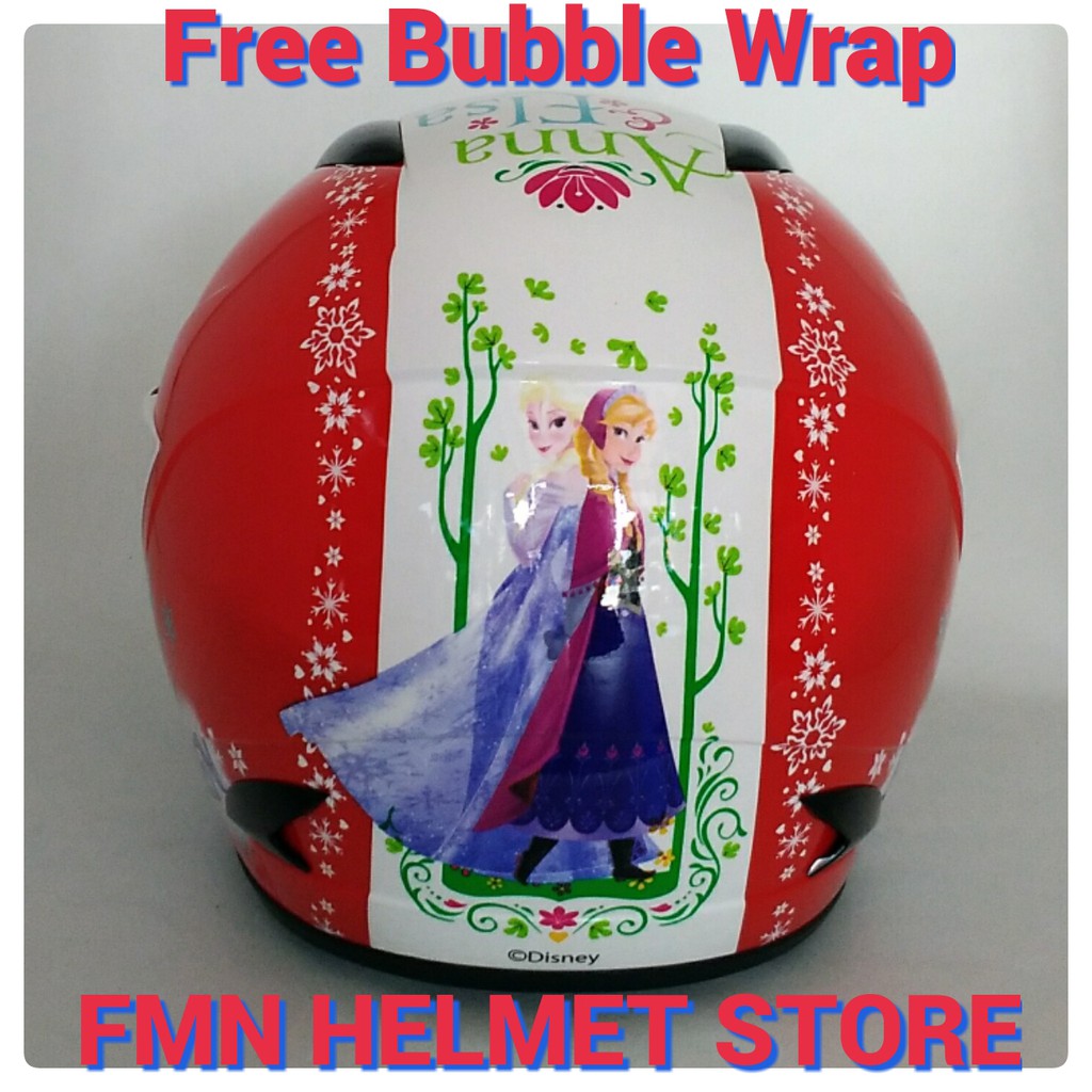 Helm Anak MDS Sport R3 Jr Frozen Sister Garden Red White