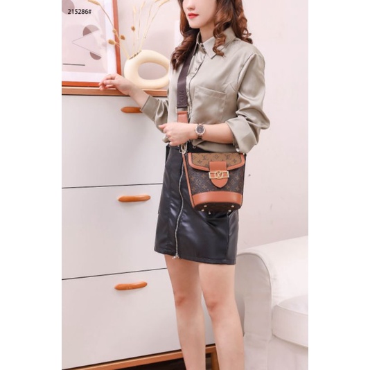 tas wanita LV tas Louis Vuitton Dauphine Shoulder Bag #215286