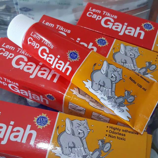 Lem Tikus Cap Gajah 100 ml / Lem Pembasmi Tikus Tube /Lem Perangkap Tikus Super Lengket