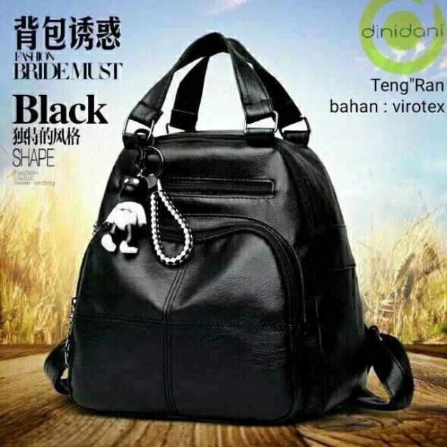 Tas ransel tengteng 6768 free gantungan boneka