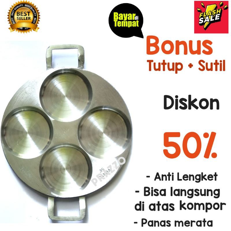 Cetakan Kue Serabi SR2432 - Cetakan Kue Lumpur Bikang Apem Selong Telur Cis Terang Bulan