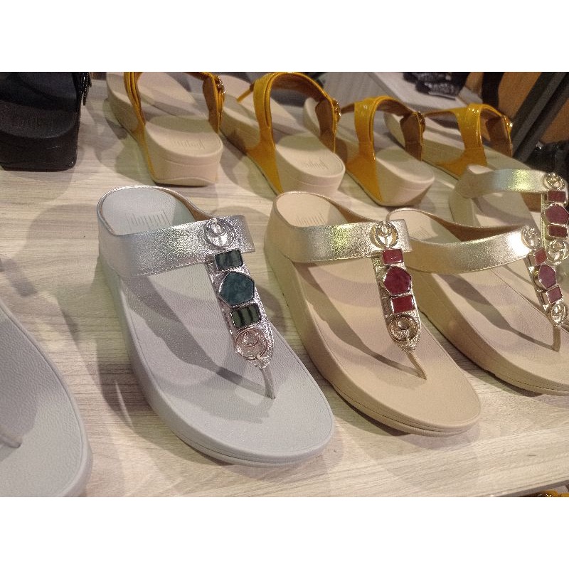 SALE SANDAL WANITA FITFLOP LULU CREAM / SILVER 35 - 40 NEW ORIGINAL