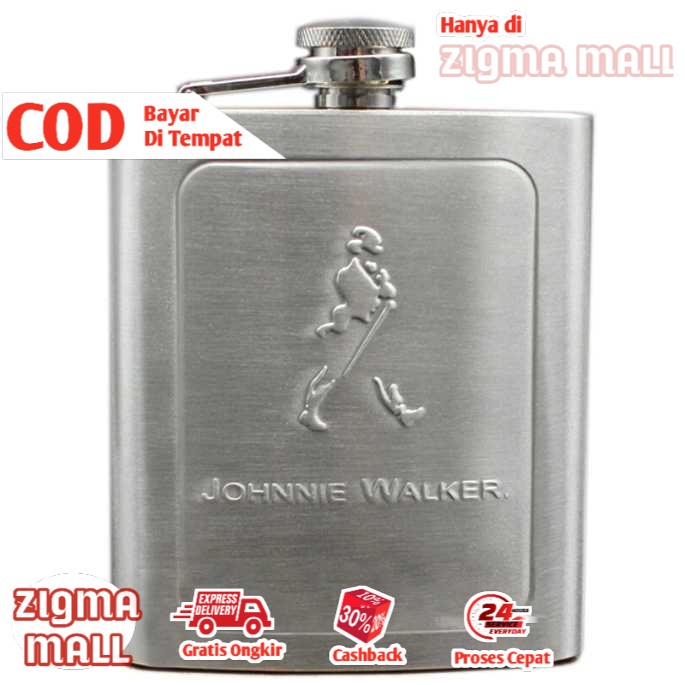 COD Tempat Whiskey Vintage Hip Flask Stainless Botol Wine Hipflask Jack Daniel Johnnie Walker Unik