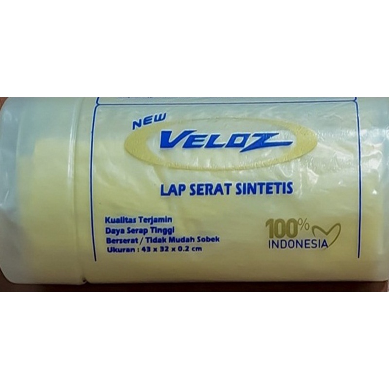 Kain Lap Serat Sintetis 43x32cm Tebal Daya Serap Tinggi Kanebo VELOZ Lap Kanebo Serbaguna Kain Lap Dapur Lap Piring Kain Lap Serbet Lap Perabot Mobil Motor