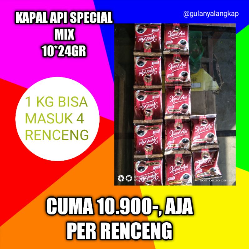 

[[ GROSIR ]] KOPI KAPAL API SPECIAL MIX 10*24G (ISI 10)