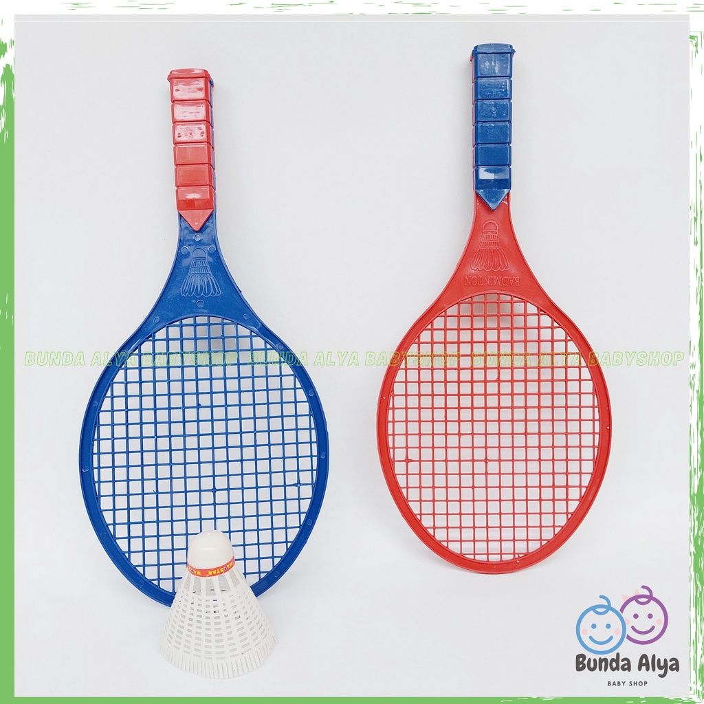 Mainan Anak Raket Badminton Mainan Olahraga RAKET BADMINTON MURAH - Mainan Anak Set Raket Mini Anak Badminton Mini - Mainan Bulu Tangkis Isi 2 Raket 1 Kock - Mainan Raket Mini SNI