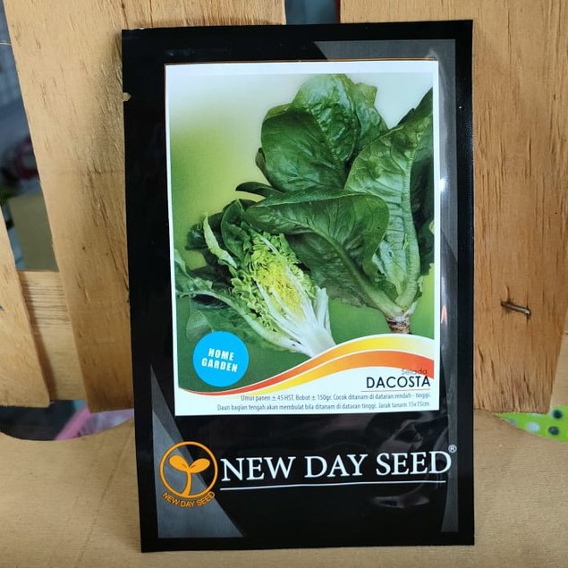 NDS - benih SELADA DACOSTA isi 1 gram - benih selada romaine - green romaine - new day seed