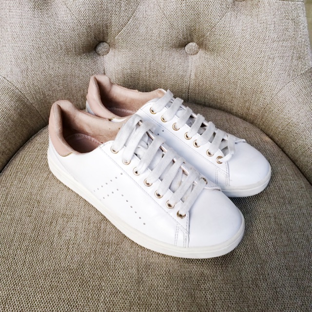 PRELOVED STRADIVARIUS Dusty Pink White Sneakers