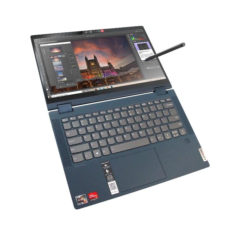 LENOVO IDEAPAD FLEX 5 14ALC05-J4ID - AMD RYZEN 7 5700U - 8GB DDR4 RAM - 512GB SSD - FINGERPRINT - BACKLIGHT KEYBOARD - 14&quot; FHD IPS LAYAR SENTUH - WINDOWS 11 + OHS ORI - BONUS STYLUSH &amp; TAS LAPTOP