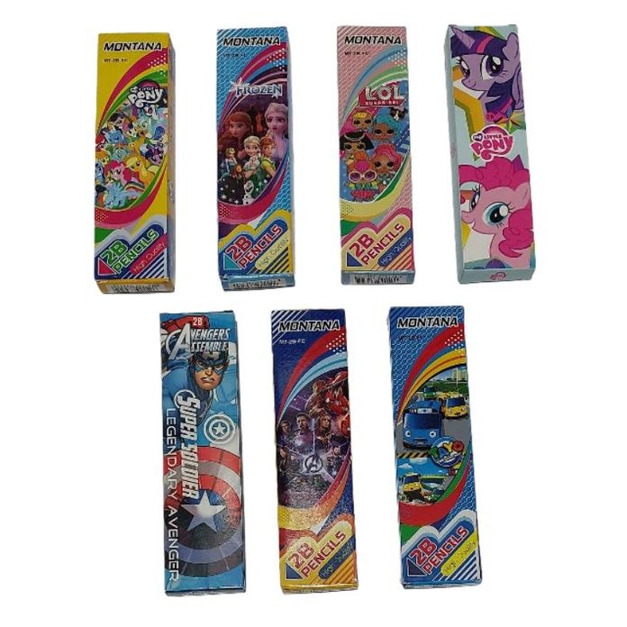 Pensil 2B Pencil Murah Kartun Lucu Grosir 1 Lusin