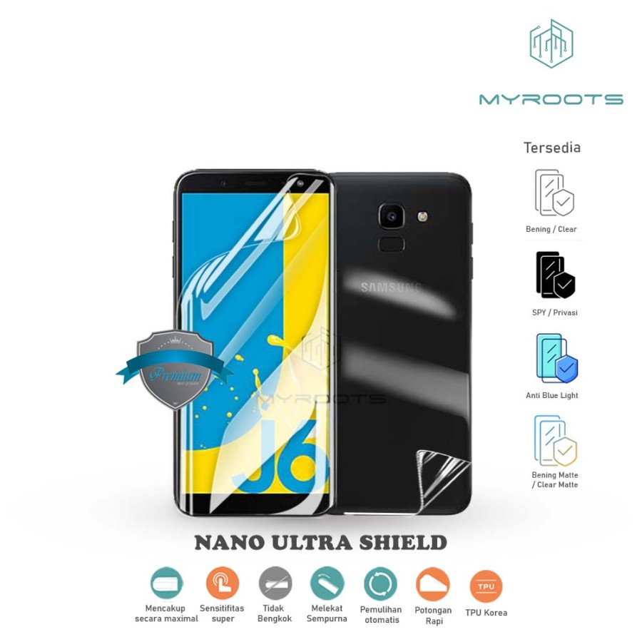 Anti Gores Jelly Hydrogel Samsung J4 - J6 2018 - J7 Prime Nano ultra Shield Myroots