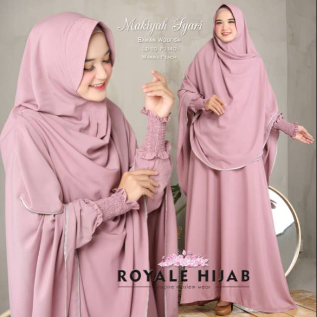 Gamis Syari polos Set Jilbab Plus Cadar Fatma Syari Gamis Syari Set Gamis Wolfis Busui