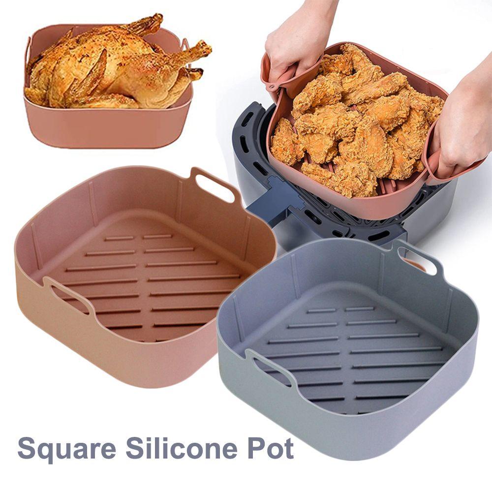 Top Square Silicone Pot Pengganti Memasak Reusable Pizza Plate Baking Basket