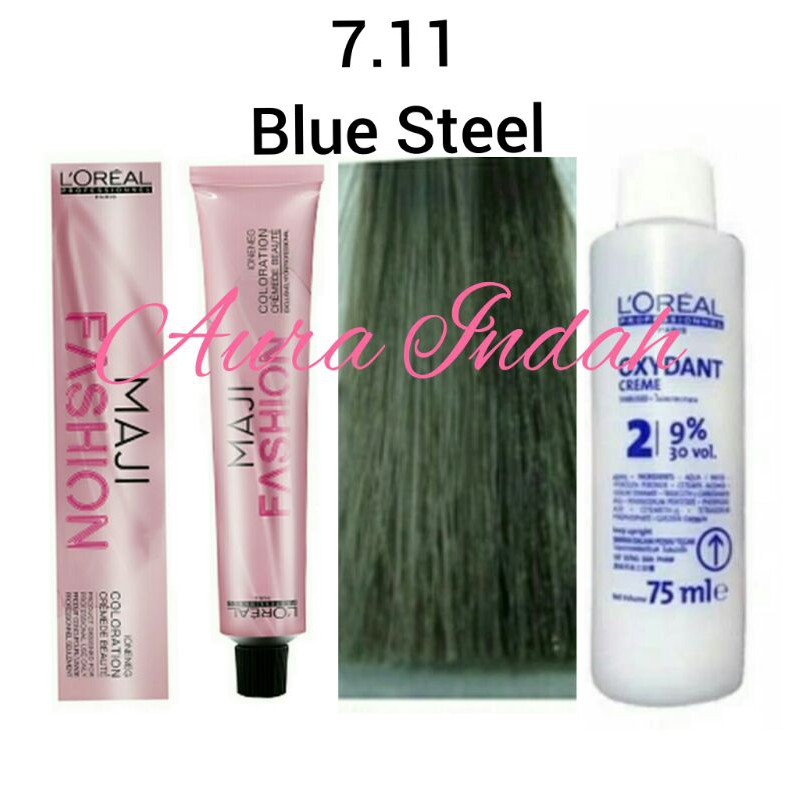 LOREAL MAJIFASHION NO. 7.11 BLUE STEEL & OXYDANT 75ML