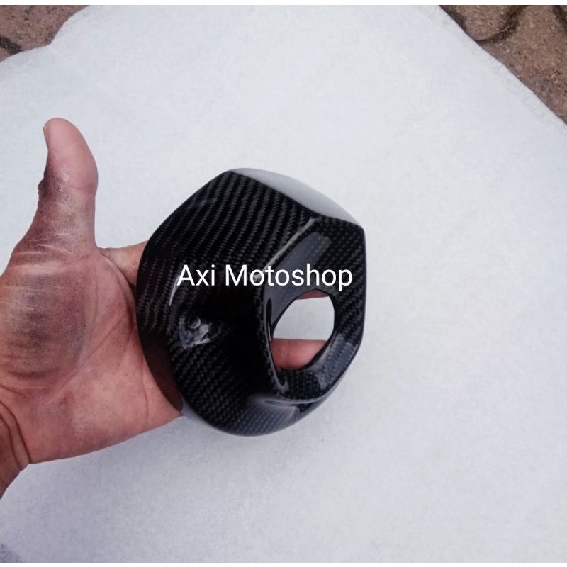 Moncong Knalpot Corong Knalpot Yamaha MT15 Ori Carbon Kevlar end cap