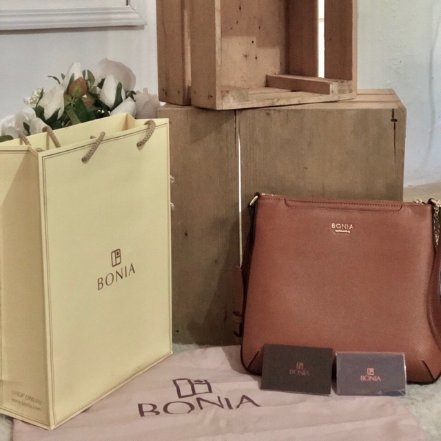 New bonia sling bag authentic ex kado