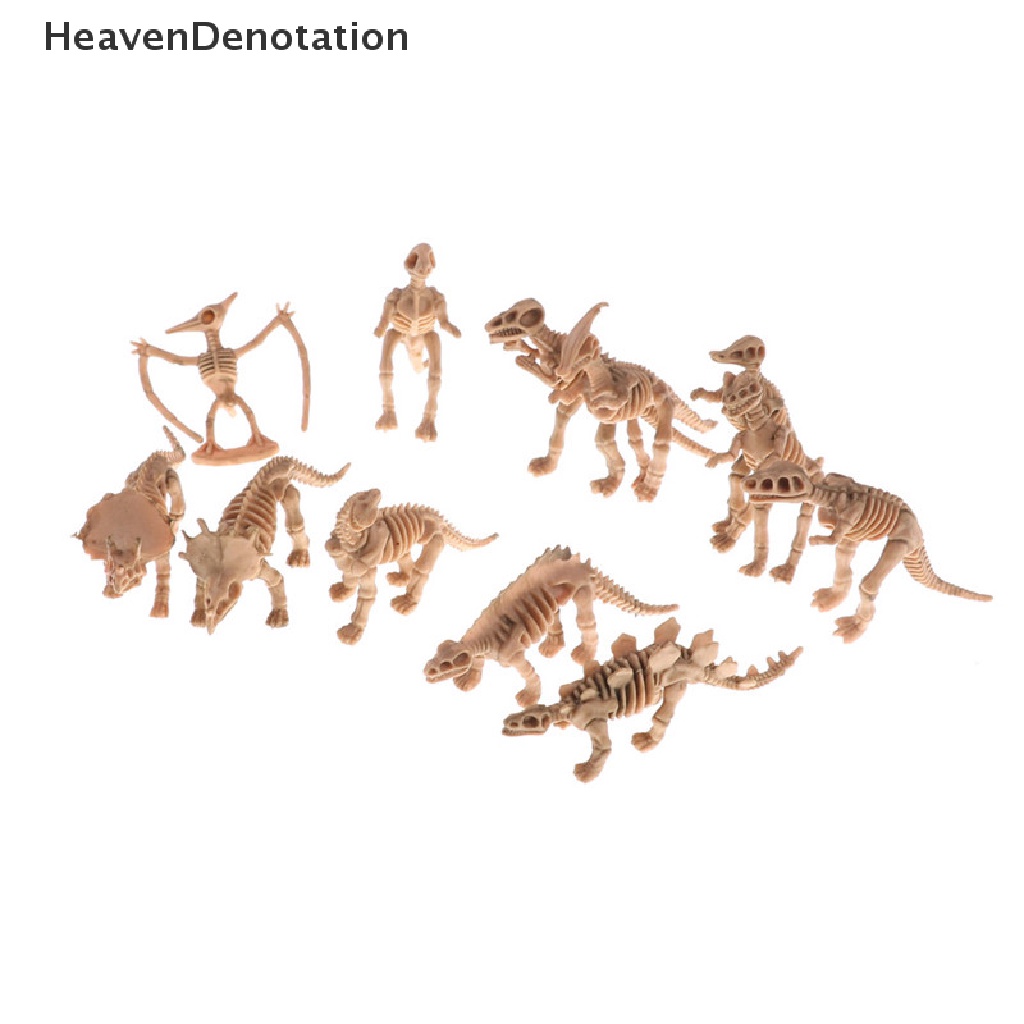 [HeavenDenotation] 12pcs Various Plastic Dinosaurs Fossil Skeleton Dino Figures Kids Toy Gift