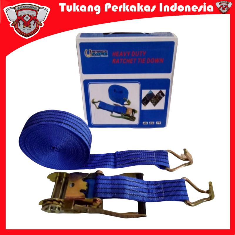 TALI PENGIKAT BARANG 2×10 METER - RACHET TIE DOWN SET 2&quot;×10METER