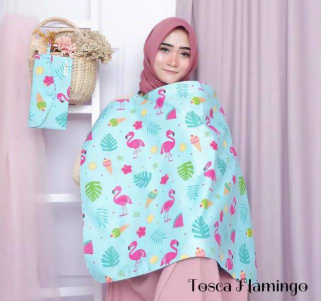 Nursing Cover Apron Menyusui Bahan Tebal Free Tas Bisa Bolak Balik