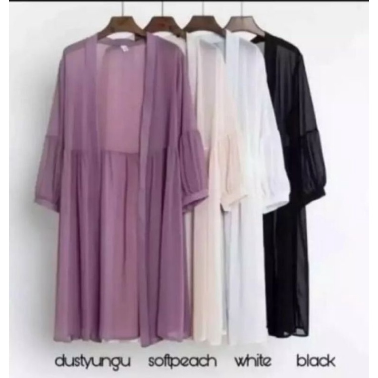 LONG OUTER CERUTY/OUTER LENGAN BALON / OUTER KEKINIAN DAN TRENDY/LONG OUTER CARDIGAN CERUTY BABYDOLL