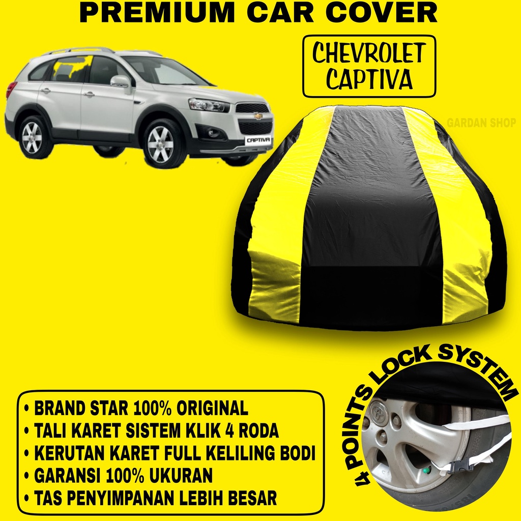 Body Cover CHEVROLET CAPTIVA Sarung Strip KUNING Penutup Pelindung Bodi Mobil Chevrolet Captiva PREMIUM