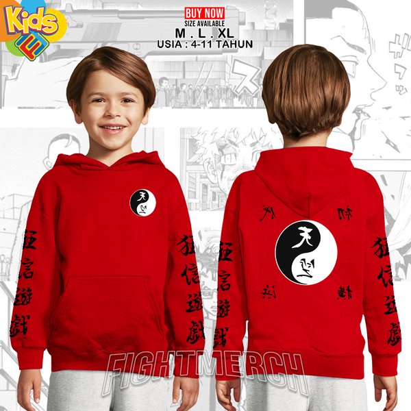 Jaket Anak Anime Tenjiku Tokyo Revengers Usia 3-12 tahun Tebal Premium