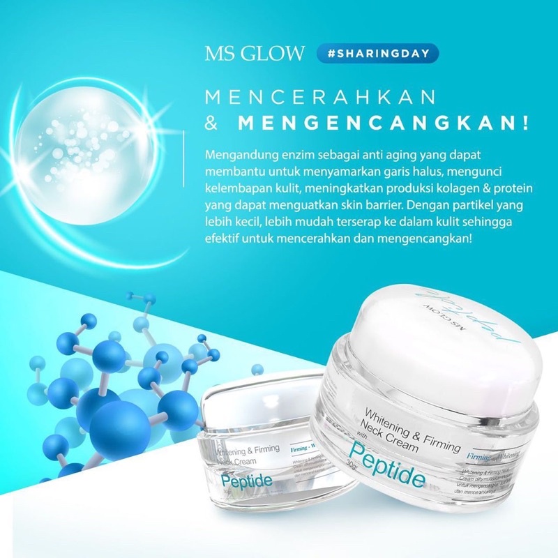 Original CREAM LEHER MS GLOW NECK FIRMING WHITENING CREAM