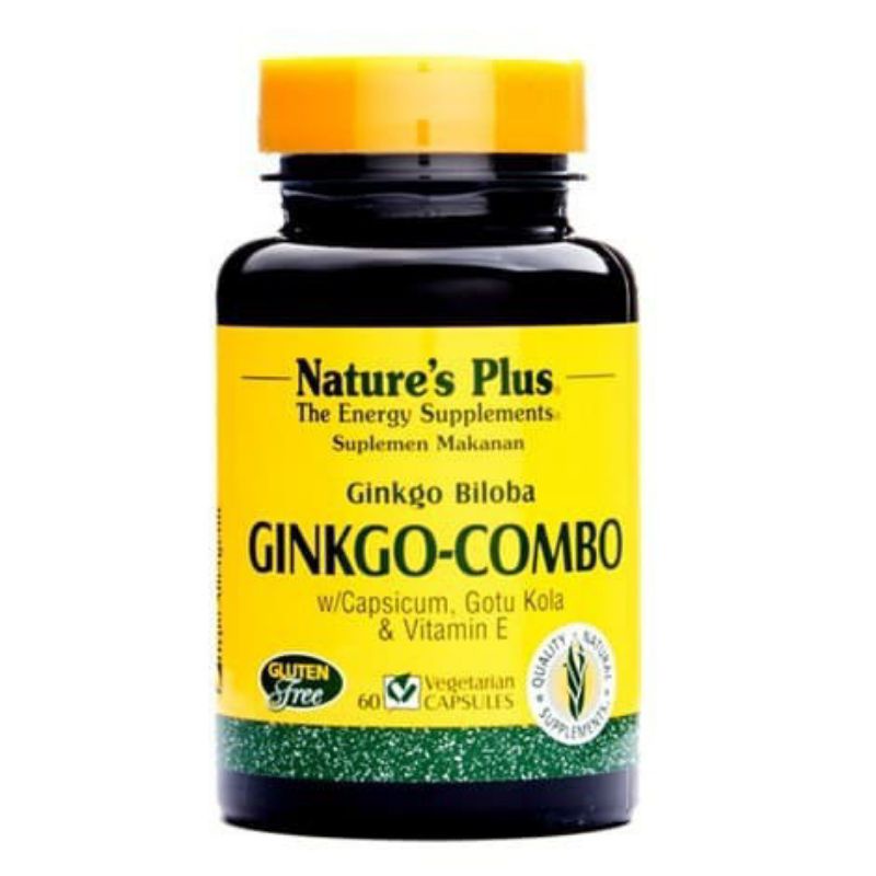 

Nature's Plus Ginkgo Combo Biloba 60 Kap Ginko Gingko Natures Vit E