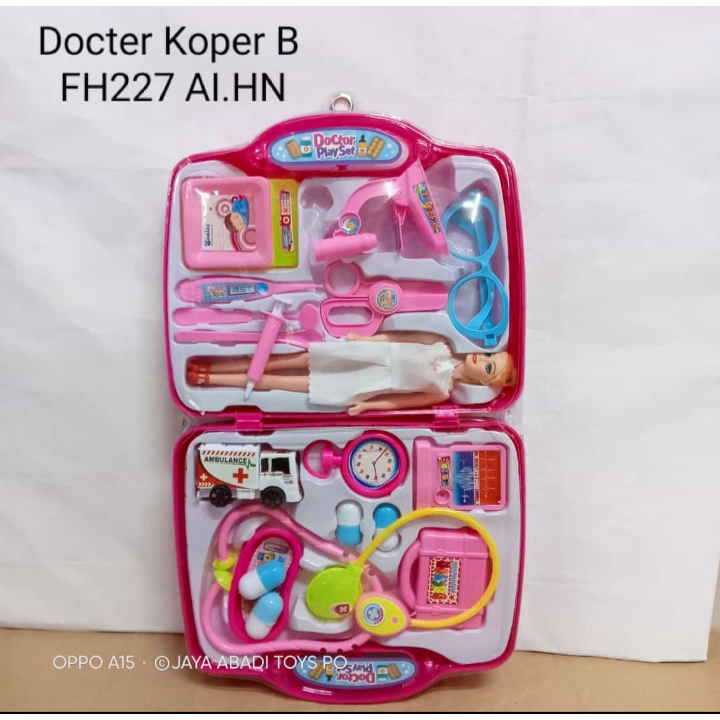 FH 227 - Mainan koperasi alat dokter dan boneka Nurse / perawat FH227