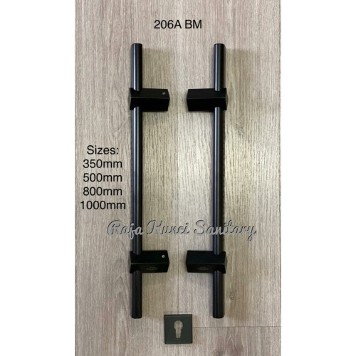 Pull Handle SES 206 A - 35 cm Black Matt/Hitam SUS 304/Tarikan Pintu