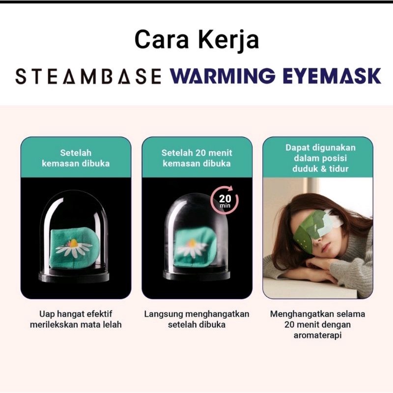 STEAMBASE Warming Eyemask | Masker Relaksasi | Masker Penghangat Mata 1EA