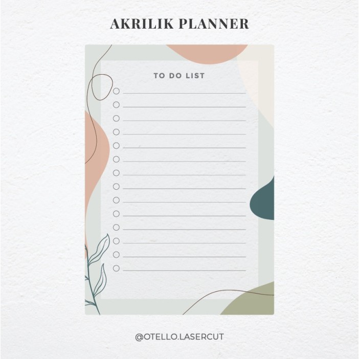 Tropical - To Do List Akrilik | Wall Planner Dinding Acrylic Planner To Do List Acrylic Schedule