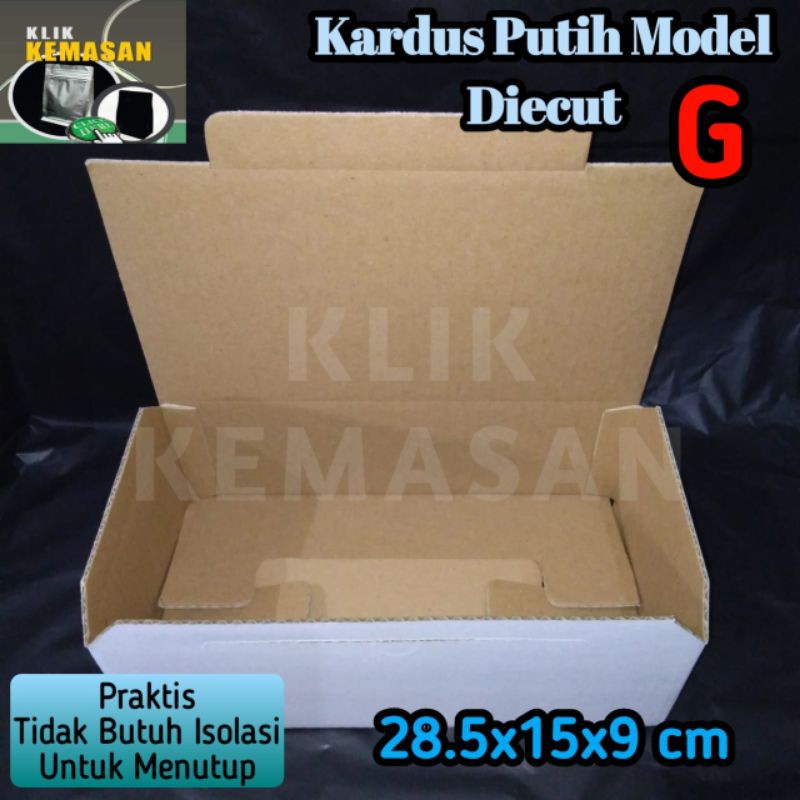 

KARDUS G PUTIH KOTAK KARTON BOX DUS SEPATU PACKING HP AKSESORIS