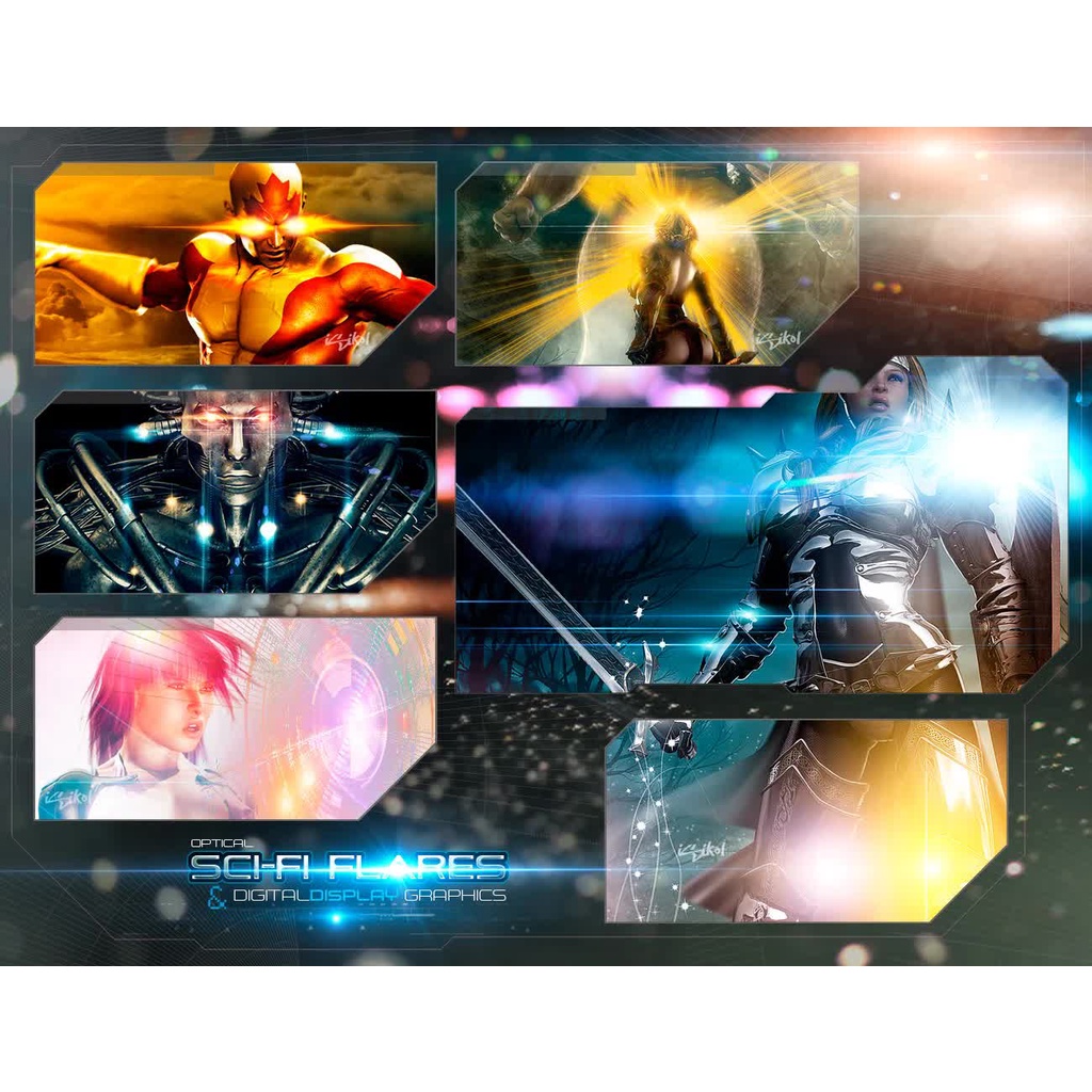 Rons Sci-Fi Optical Flares Brushes - Photoshop Action