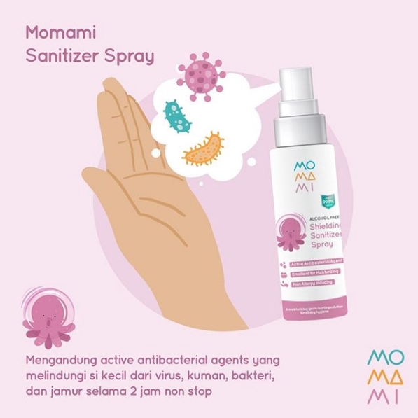 PERA360 HAND SANITIZER MOMAMI SHIELDING SANITIZER SPRAY 100 ML exp bln 12 2023