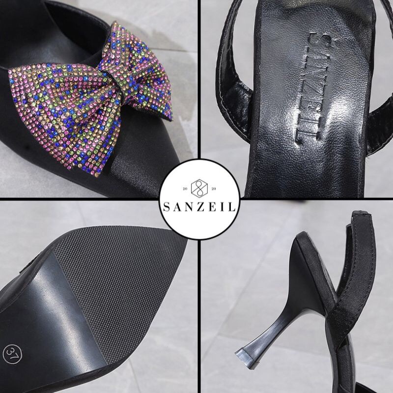 SG9091 syafniegalery  Sanzeil Ribbon Original Brand heels wanita import