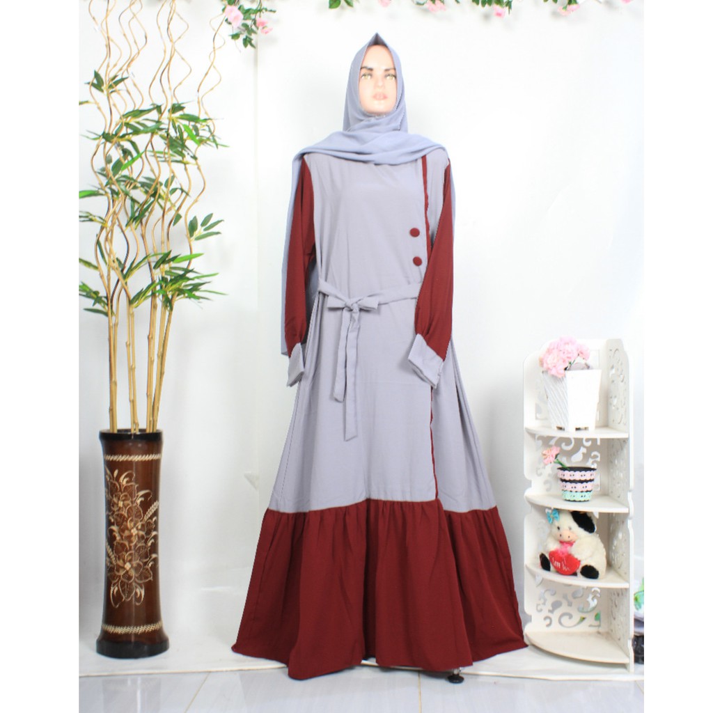 Gamis wollycrepe SABYAN 03 dan 02 baju wanita muslim fashion muslimah pakaian syari remaja hits