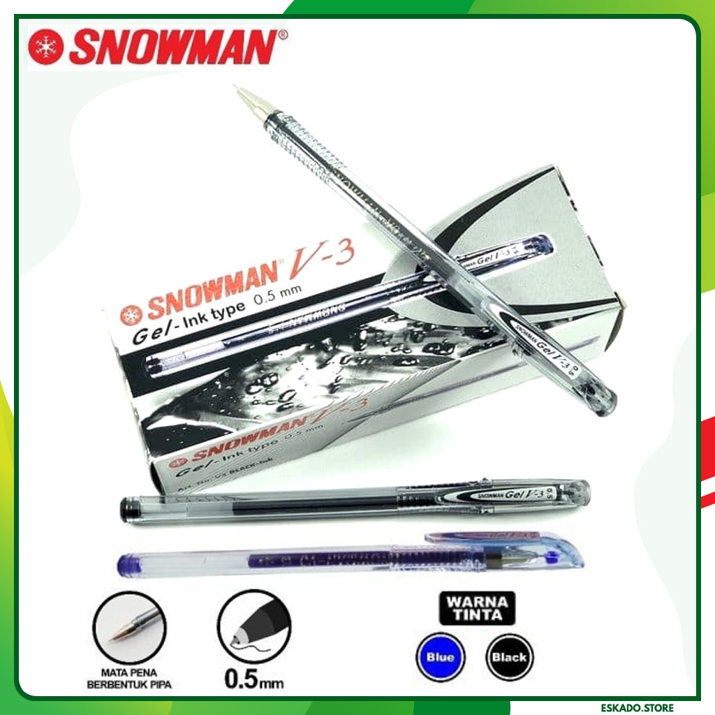 Snowman Pen V-3 / Pulpen Snowman V3