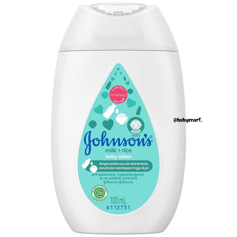 Johnson's Baby Body Lotion Pink/Bedtime/Milk Rice 100ml/babymart.
